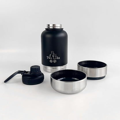 3-in-1 Reusable Water Bottle and Food Bowls Combo