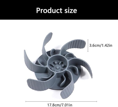 Slow Feeder Dog Bowl Insert with Strong Suction Cup Nonslip Silicone Pet Food Dispenser for Eating and Digestion