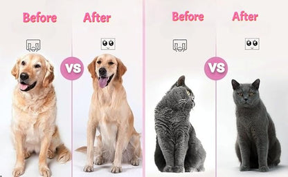 2024 Multifunctional Pet Brush for Detangling and Hair Removal - 3-in-1 Grooming Comb with Massage Function for Cats and Dogs (Khaki)