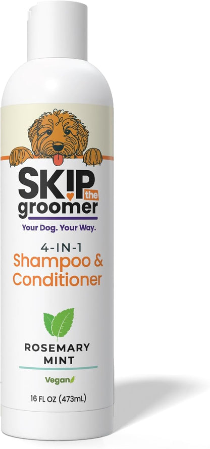 Dog Shampoo & Conditioner for All Breeds – Goldendoodles, Poodles & Doodles – 4-in-1 Reset for Bath Days – Deep Clean, Condition, Detangle & Moisturize Curly Coats – 16 oz