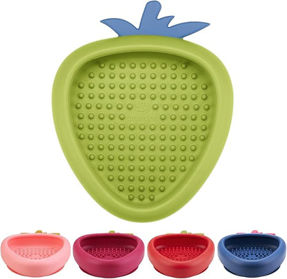 Freeze Dog Lick Bowl, Animire Non-Slip Slow Feeder Lick Mat for Dogs, Silicone Dog Enrichment Bowl for Distraction Anxiety Relief Boredom, BPA Free, Dishwasher Safe(Green,S)