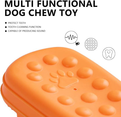 MECOOL Dog Toy Unbreakable Slippers Squeaky Dog Toys for Teehing Chewing Size for Medium and Samll Breeds (Orange)
