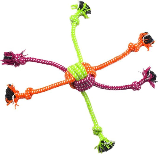 30 Inch Dog Rope Toy for Tug of War, Heavy-Duty Braided Cotton Rope Toy for Medium & Large Dogs, Interactive Chew & Dental Cleaning Toy