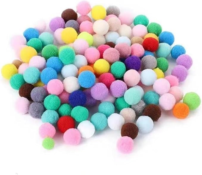 100pcs Cat Toy Ball Launcher Set Fun Colorful Plush Self Play Toys Pom Balls Shooting Interactive for Indoor Cats Enrichment Kittens Puff Playing (Launcher with 100 Pieces Ball)