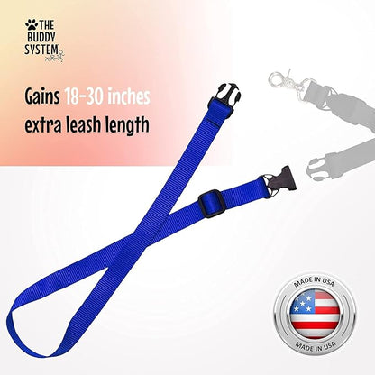 The Buddy System Accessories for Our Dog Leashes Made in USA (Extender, Regular Dog Blue)