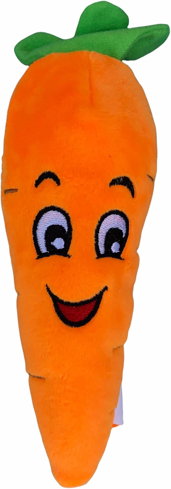Glow Pups Carrot Shaped Plush Dog Toy, Dog Toy with Squeaker for Small and Medium Size Dogs (Carrot)