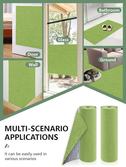 Cat Scratch Couch Furniture Protector, Adhesive Cat Scratch Pad Deterrent for Furniture, DIY Climbing Cat Scratcher Couch Protector from Cat Claws Scratching for Indoor(Green, 39.3x15.8Inch)