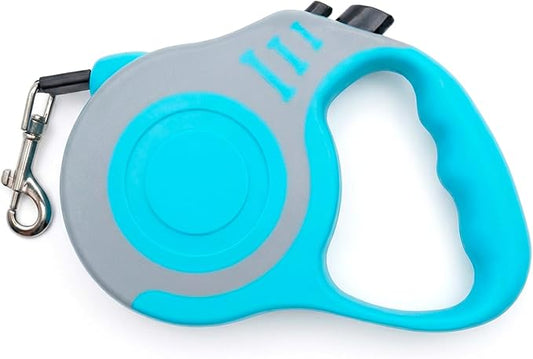 Retractable Dog Leash Lightweight 10/16FT Leash with Non-Slip Handle, for Small Dogs Puppy (Gray Blue, 10 FT)