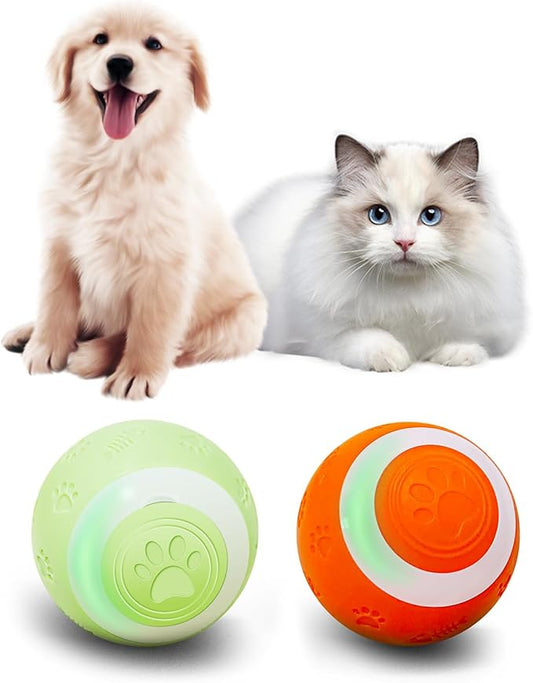 SEALON Electric Interactive Cat Toy Ball(2 Pack) Indoor Cat Play Ball, Suitable for Cats Over 6 Months for Exercise, Weight Loss, and Fun