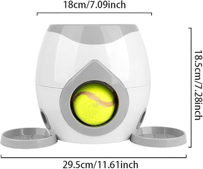 Dog Food Reward Machine, Automatic Dog Ball Launcher, Dog Tennis Ball Throwing Machine for Interactive Play & Training Small and Medium Dogs (Orange)