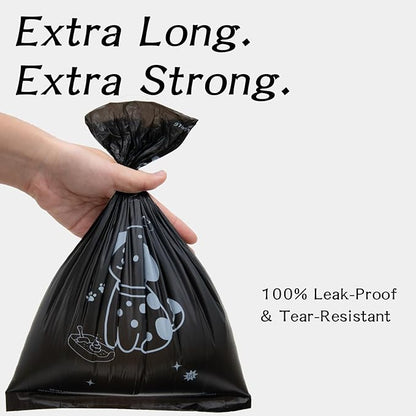 Scented Dog Poop Bags - 630 counts Black Pet Waste Bags with Dispensers, Extra Large 13x9 Inch Leak-Proof Fragrance Bags for Dogs Walking and Cat Litter
