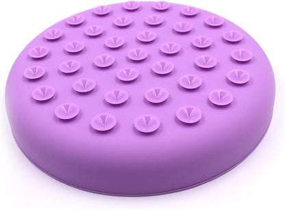 Slow Feeder Bowls for Dogs and Cats, 7.9inch Slow Down Bowl with Suction Cups, Puzzle Pet Bowls Non-Slip Design Dishwasher Microwave Safe 2PCS (Purple+Beige)