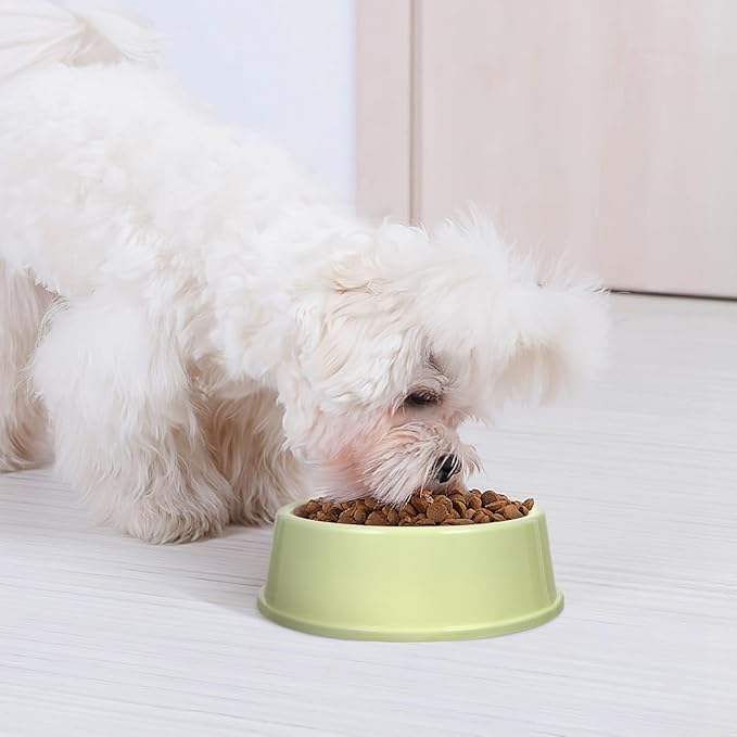Balacoo 3 Pcs Large Plastic Dog Bowl, Candy Color Reusable Pet Food and Water Bowl, Stackable Dog Food Dishes for Puppy Cat Rabbit - Smooth Edges, Random Color