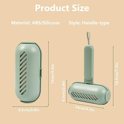 Reusable Lint Roller - Washable Pet Hair Remover that Never Needs Sticky Sheets, Powerful Gel Brush for Dog & Cat Hair on Furniture, Couch, Carpet, Bedding, and Car Upholstery