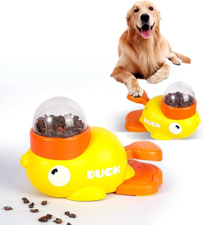 2-in-1 Interactive Dog Toys Food Puzzle Slow Feeder, Safe Dog Food Treat Feeding Dispenser for Dogs and Cats, Promotes IQ Training and Entertainment Reduces Bloating Anti-Gulping Small Animal Bowls