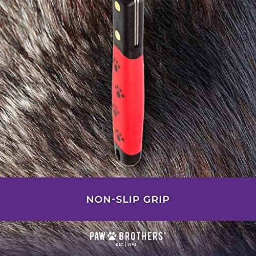 Ryan's Pet Supplies Paw Brothers 10 Blade Medium Dematting Undercoat Rake for Dogs and Cats, Professional Grade, Dog Shedding Brush, Stainless Steel Blades, Rounded Gentle Teeth - Image 6