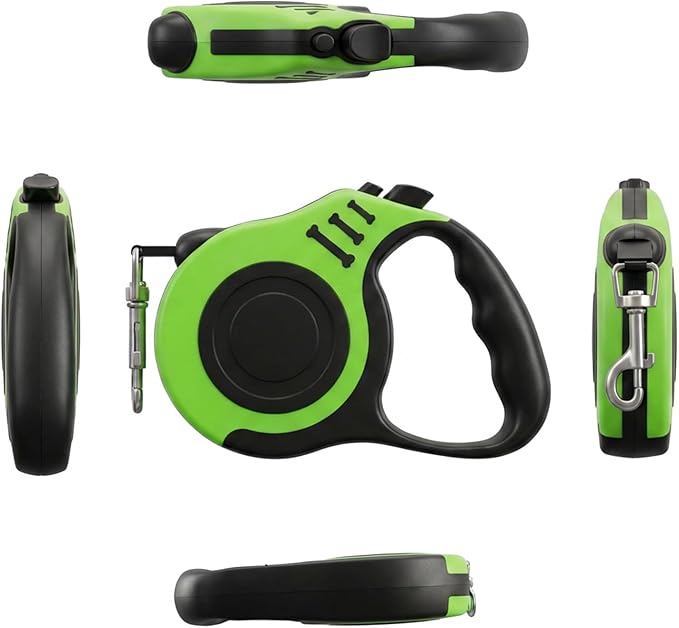 PETIMP Retractable Dog Leash Lightweight 16FT Leash, with Folding Bowl,Dispenser,Waste Bags, for Small Medium Dogs(Green)