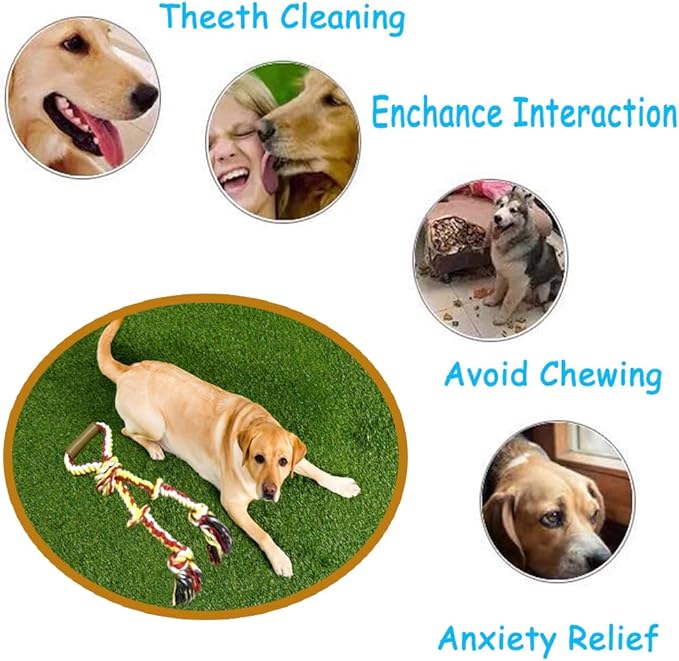 Extra Large Dog Rope Toys for Aggressive Chewers - Tug of War, Interactive, Heavy Duty, Outdoor, Medium to Large Breed Dog Chew Rope with Handle