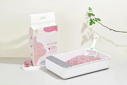 Tofu Cat Litter, Flushable, 100% Natural and Biodegradable, Quick Clumping and Dust Free, Odor Control Ultra Absorbent, Strong Deodorizer with Maximum Water Solubility,6 lbs/Bag