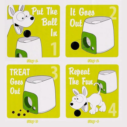 Dog Ball Reward Machine, Interactive Tennis Balls Rolling to Motivate, ABS pet Toys for Indoor and Outdoor Play