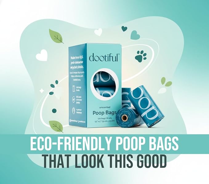 Dog Poop Bags - 240 Unscented Bag, 65% Recycled Materials, Tear Resistant Pet Bags for Poop - 16 Rolls, 100% Leak Proof - Extra Thick, Eco-Friendly Doggie Waste Bags for Hassle-Free Cleanup - Outdoor