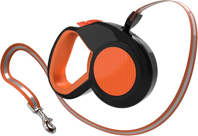 Durable Retractable Dog Leash with Safety Lock 16ft Adjustable Length, Ergonomic Grip & Tangle-Free Design for Small to Large Dogs up to 50/115 lbs
