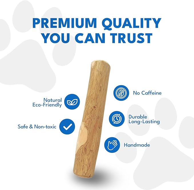 Set 3 of Coffee Wood Dog Chew Toy – Coffee Chew Stick for Small Dogs - Teeth Cleaning & Stress Relief – Safe, Durable & Eco-Friendly Dog Chew Toy (Small - Under 32 lbs)