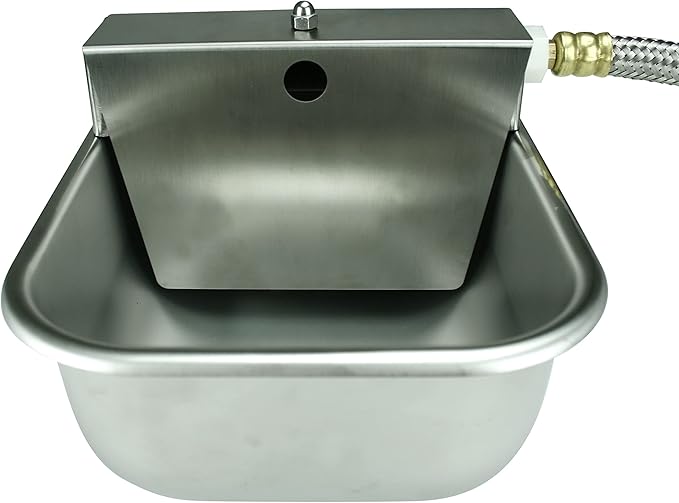 Nelson Rust Proof Stainless Steel Outdoor Automatic Dog Waterer Bowl Dispenser - Easy To Clean and sanitize, Quick Setup With Fresh Water Refill - Perfect Alternative Choice For Livestock Farm Animals