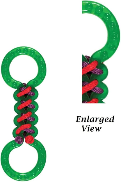 Rope and Rubber Double Sided Dog Tug Toy 12.75" Long for Medium to Larger Breeds (One Discounted Toy - Random Color)