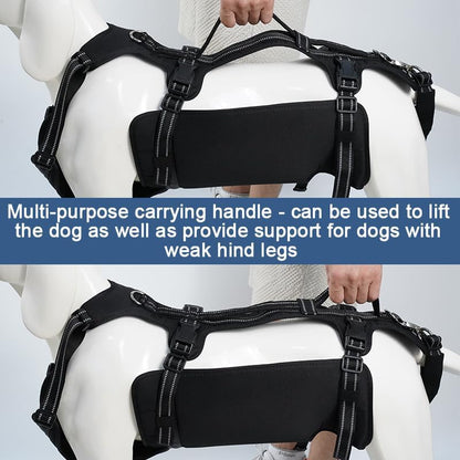 Coodeo Dog Lift Harness, Support & Recovery Sling, Pet Rehabilitation Lifts Vest Adjustable Breathable Straps for Old, Disabled, Joint Injuries, Arthritis, Paralysis Dogs Walk (Black,L) - Image 6