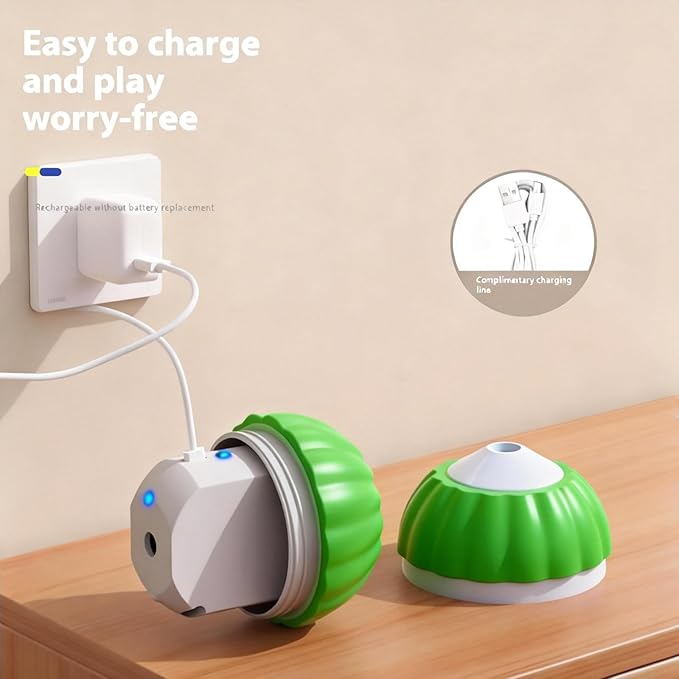 2 Packs Interactive Cat Toys for Indoor Cats,Automatic Moving Kitten Toys,Cat Toys for Bored Indoor Adult Cats,Smart Rechargeable Cat Enrichment Toys for Cats to Keep Them Busy, Cat Balls Pet Toys