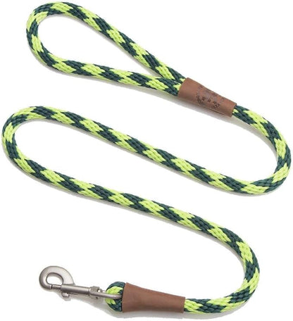 Mendota Pet Snap Leash - British-Style Braided Dog Lead, Made in The USA - Jade, 3/8 in x 6 ft - for Small/Medium Breeds