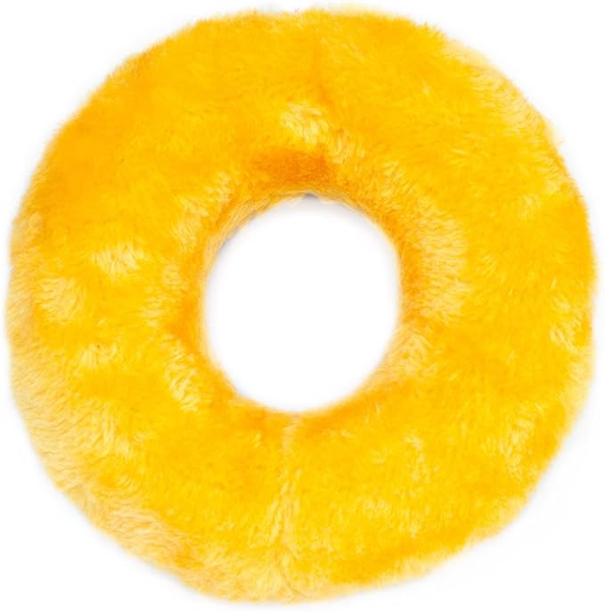 ZippyPaws Donutz - No Stuffing Dog Toys to Keep Them Busy, For Small and Medium Dogs, Squeaky Pet Toy for Boredom, Unstuffed Chew Toy, Soft Plush Puppy Products, Funny Food Toy - Pumpkin Spice Donut
