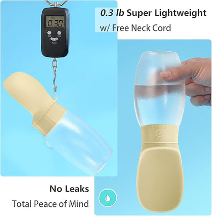 Kalimdor Dog Water Bottle, 19oz Leak Proof Portable Puppy Water Dispenser with Drinking Feeder for Pets Outdoor Walking, Hiking, Travel, BPA Free Food Grade Plastic