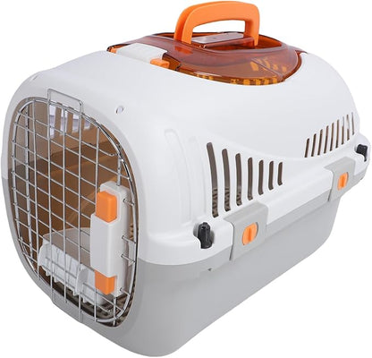 Focket Crate for Dogs, Airline Approved Hard Sided Pet Carrier with Wire Door for Travel and Home Use