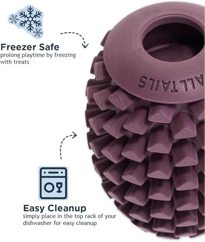 Tall Tails Pinecone Natural Rubber Reward Toy for Dogs - Use for Spreadables Treats and Kibble Play