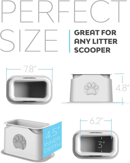iPrimio Universal Cat Litter Scooper Holder - Durable with Heavy Scoopers Holding Stability - Kitty Litter Box Scooper Accessory - Works with Plastic & Metal Cat Scoop Holder - 4 Color Options