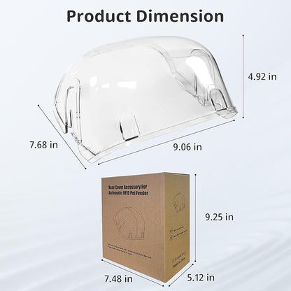 Rear Cover for Automatic Microchip Cat Pet Feeder - Prevents Persistent Pet from Getting Food from The Back of The Feeder