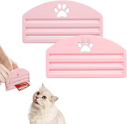Treat Squeezer Feeder for Lickable Treat Tubes & Pouches, Mess-Free Holder with Easy Squeeze Dispenser Compatible with Churu Style Snacks
