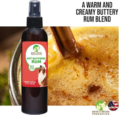 Showseason Animal Products Bath & Brush Therapies® Hot Buttered Rum Pet Cologne For Dogs 4.5 oz | Long-Lasting Odor Eliminator | Paraben-Free | Biodegradable & Non-Toxic | Made in USA