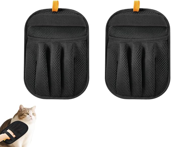 Electrostatic Hair Removal Gloves Reusable Pet Hair Cleaning Gloves for Removing Cat and Dog Hair from Clothes, Sofas, Carpets, and Dust. Household Hair Removal Brush (2)
