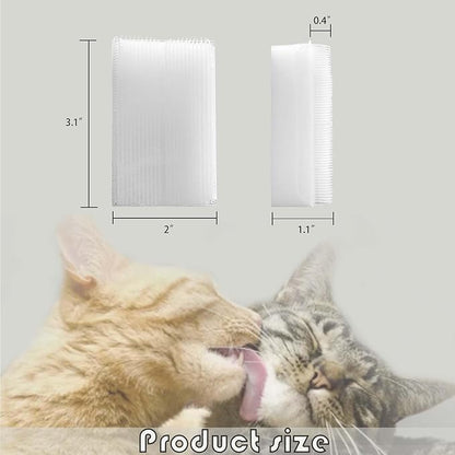 2PC Soft Cat Brush for Grooming - Gentle Cat Tongue Brush with1300+Barbed Serrations, Brushes for Sensitive Cats-Lightweight, gentle, Perfect for Daily Grooming&Enhancing Bonding (Green)