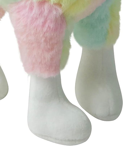 Snugarooz Ally The Alpaca Plush Dog Toy with Repair Patch – Tie Dye Design with Crinkle & Squeak Sounds – Durable for Small to Medium Dogs