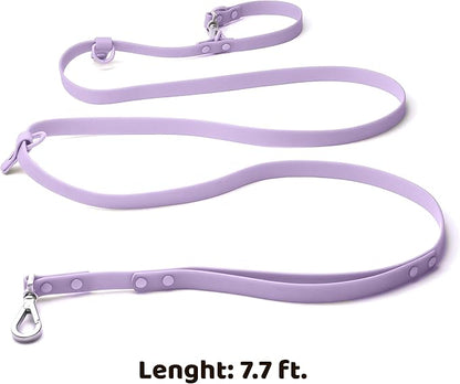 Heavy Duty Hands Free Dog Leash for Medium to Large Dogs for Comfortable Running, Jogging Walking | Dual D-Rings | Soft Padded Traffic Handle | Both Ends 360 Rotating Carabiners (Leash Length 7.7 ft)