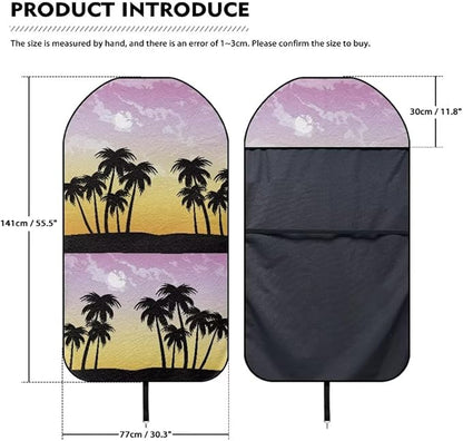 Coldinair Palm Tree Sunset Waterproof Towel Car Seat Covers,Beach Sweat Car Seat Protector Front Seats Only Universal Fit for Trucks