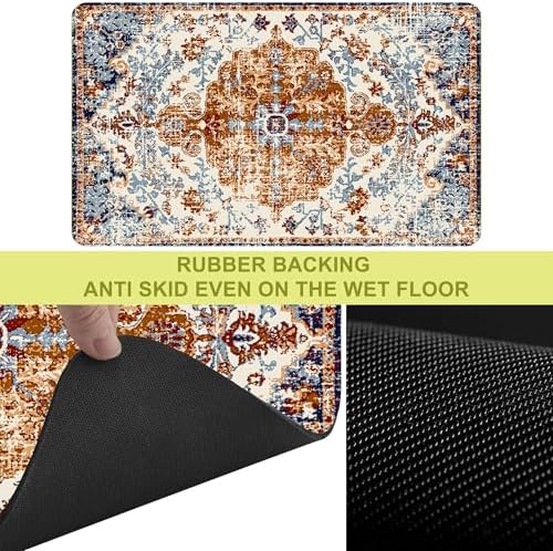 Cat Food Mat Pet Feeding Mats Dog Bowls Mat Cat Water Mat 12x20 Inch Boho3 - Image 4