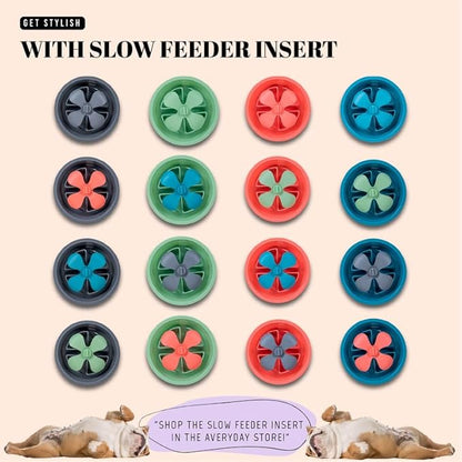 AVERYDAY Slow Feeder Dog Bowls for Large Breeds Fits Raised Feeding Station, Puzzle Dog Food Bowls to Slow Down Eating, Dogs Feeding Bowl with Non-Slip, Slows Feeder Pet Bowl for Wet and Dry Food