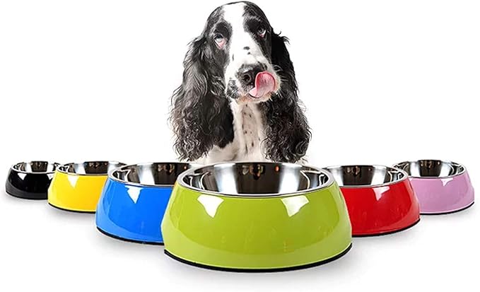 Pet Bowls Stainless Steel Dog Cat Pet Bowl Universal Pet Water and Food Bowls 4 Sizes and 5 Colors Available (XL, Blue)