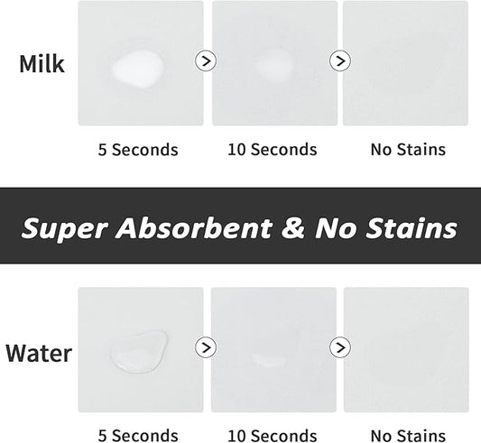 Dog Food Mat - Absorbent Cat Mat for Food and Water, No Stains Pet Feeding Bowl Mat, Easy to Clean Pet Placemats, Quick Dry Dog Water Dispenser Mat for Messy Drinkers | Paw Light Grey 18"x34"