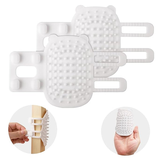 2pcs Self Cleaning Cat Brush, 2-in-1 Tickling Comb Pet Brush Pet Tickling Artifact Cat Grooming Shedding Brush Cat Corner Scartcher for Short/Long Hair Cats (White), 6.49x3.94 Inch